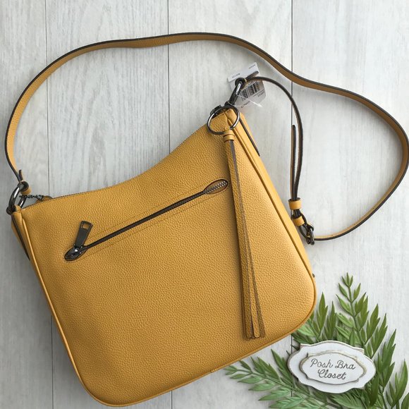 NWT COACH Chaise Leather Mustard Yellow Crossbody - Picture 4 of 8